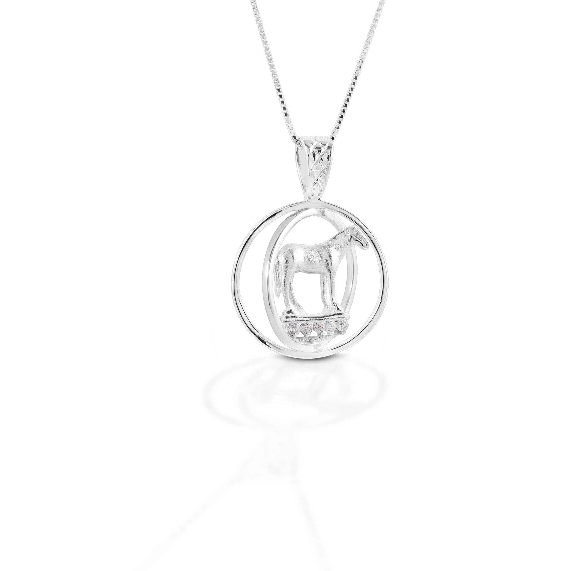 KELLY HERD SMALL WORLD TROPHY NECKLACE - STERLING SILVER - Exceptional Equestrian