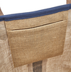 Two's Company Horse Country Jute Tote with Genuine Leather Handles