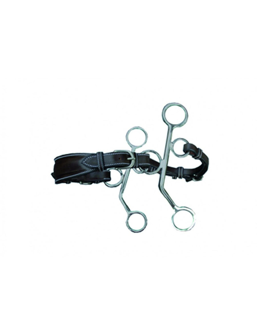 JUMP'IN Short Shanks Leather Hackamore Bit - One Size