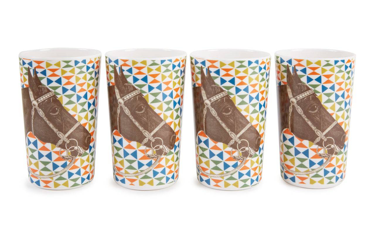 ThomasPaul - EQUUS MELAMINE TUMBLERS Set of 4 - Exceptional Equestrian