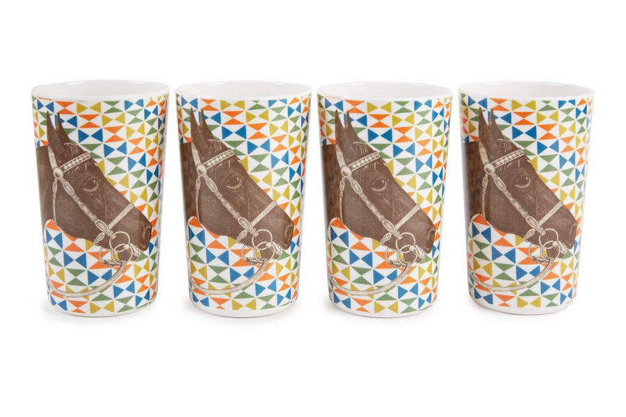 ThomasPaul - EQUUS MELAMINE TUMBLERS Set of 4 - Exceptional Equestrian 