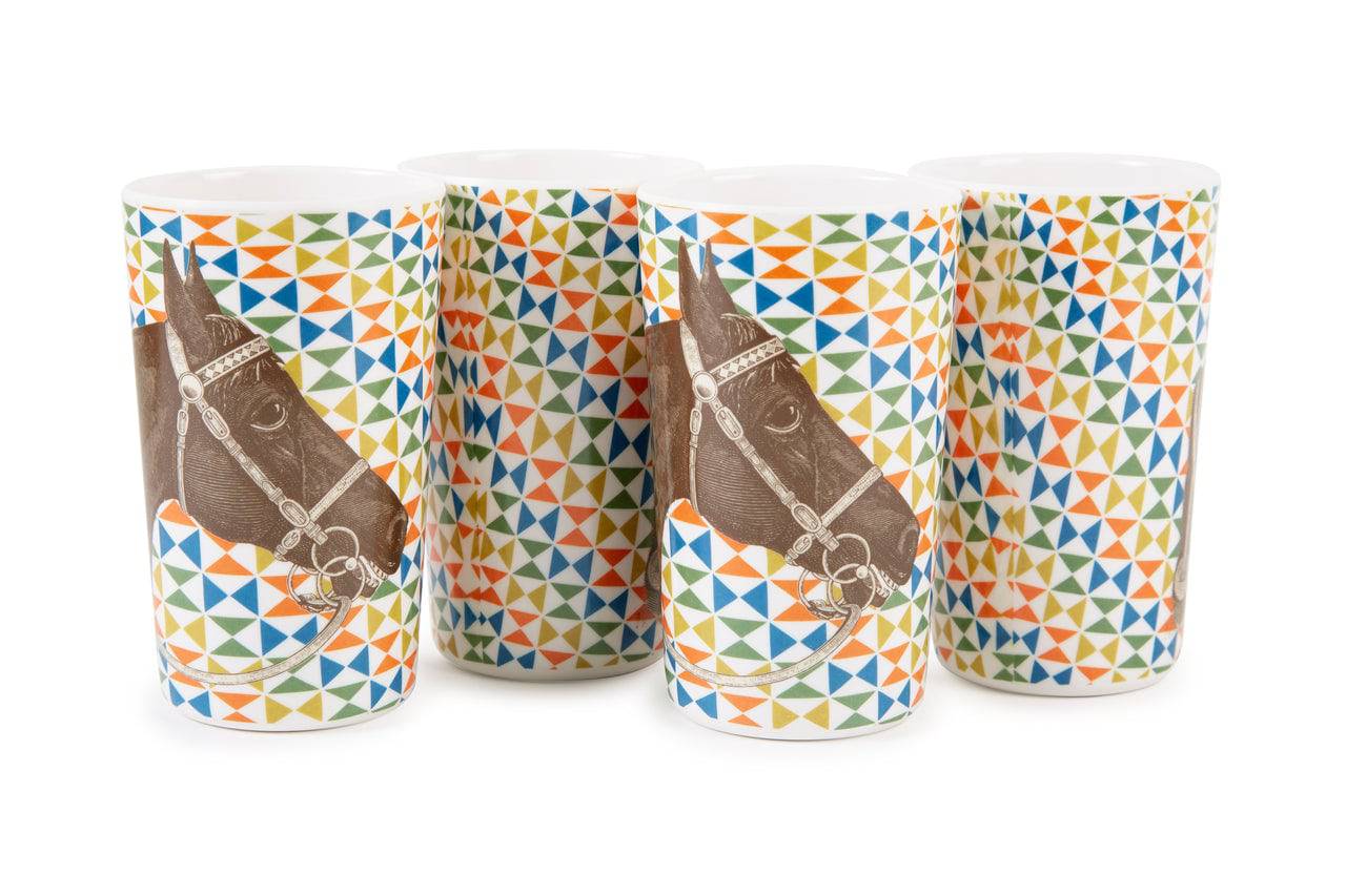 ThomasPaul - EQUUS MELAMINE TUMBLERS Set of 4 - Exceptional Equestrian