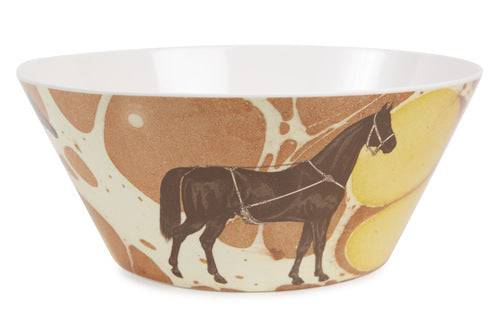 ThomasPaul - EQUUS MELAMINE LARGE SERVING BOWL - Exceptional Equestrian