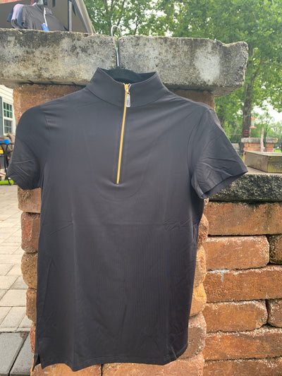 Tailored Sportsman IceFil SHORT Sleeve Sun Shirt - Black