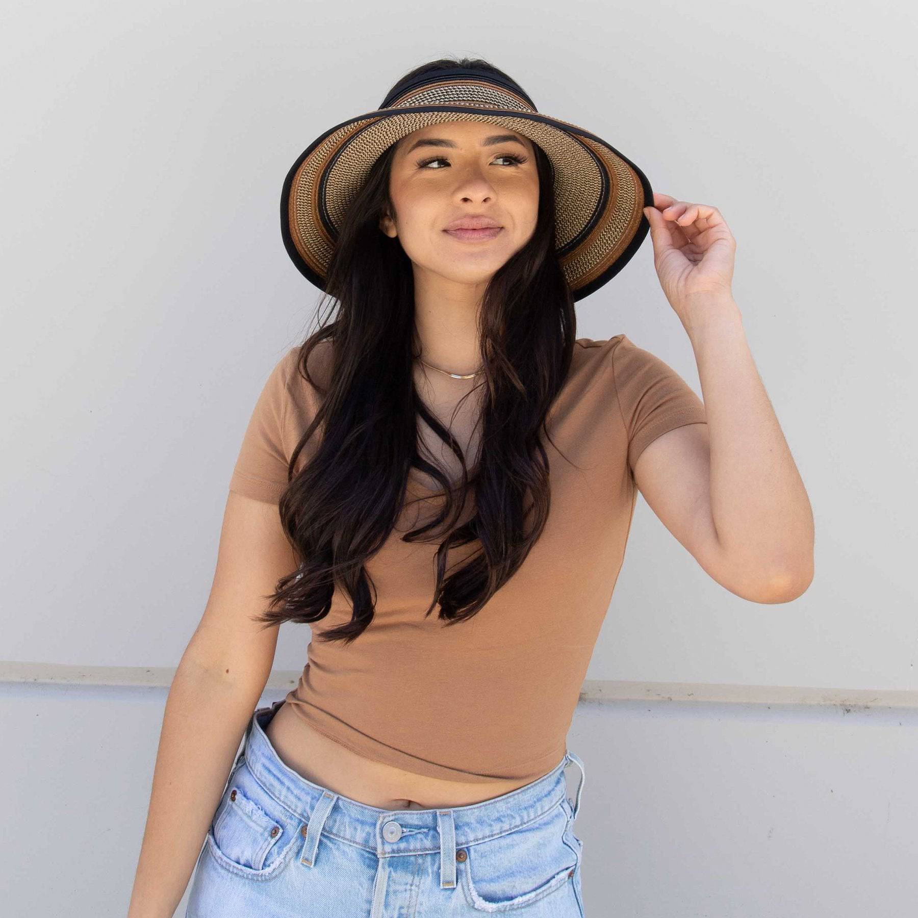 San Diego Hat Co. - Company's Signature Women's Ultrabraid Large Brim Visor - Exceptional Equestrian