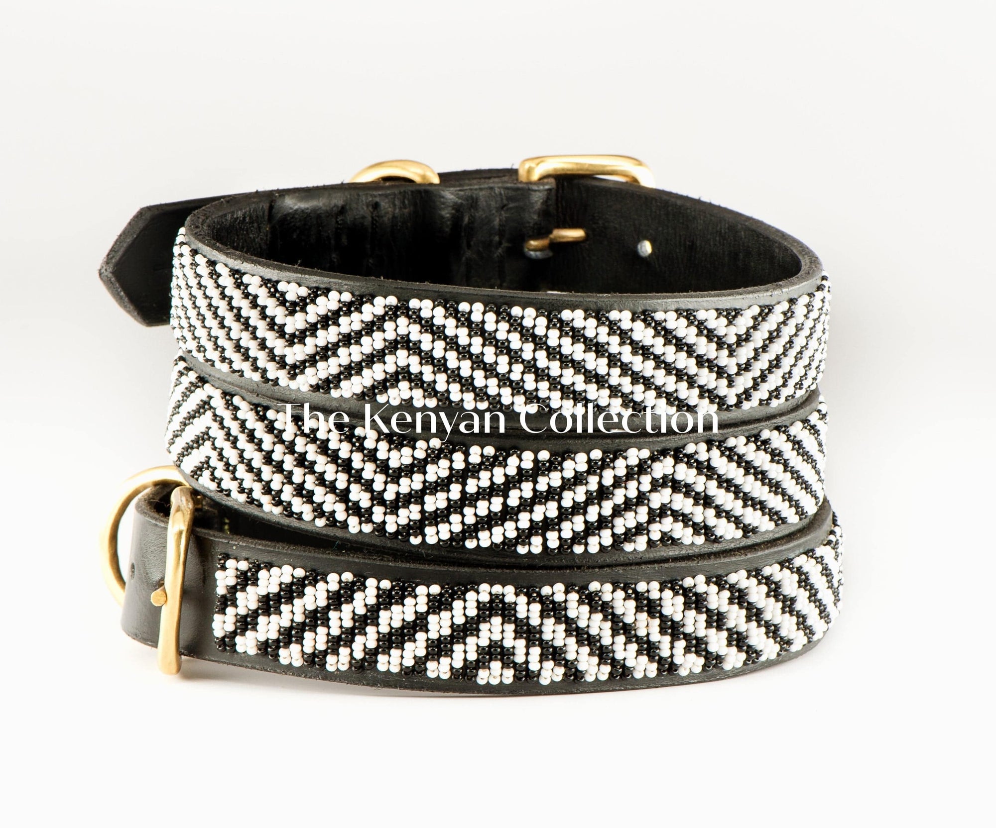 "Zebra" Beaded Dog Collar - Exceptional Equestrian