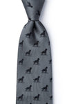 Alynn - Labradorable Tie -  Charcoal Silk - Exceptional Equestrian