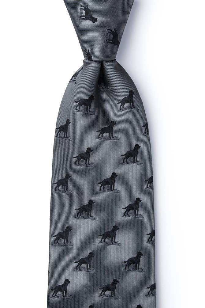 Alynn - Labradorable Tie -  Charcoal Silk - Exceptional Equestrian 