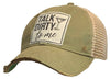 Vintage Life - Talk Dirty To Me Distressed Trucker Hat Baseball Cap Unisex