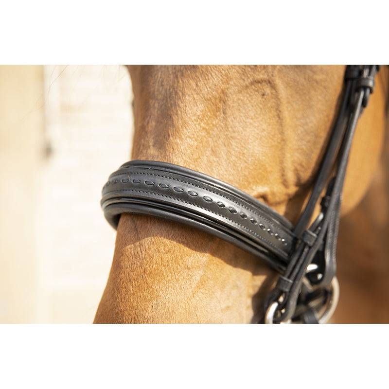 Pénélope - Saddle Stitch Double Bridle - Black - Exceptional Equestrian