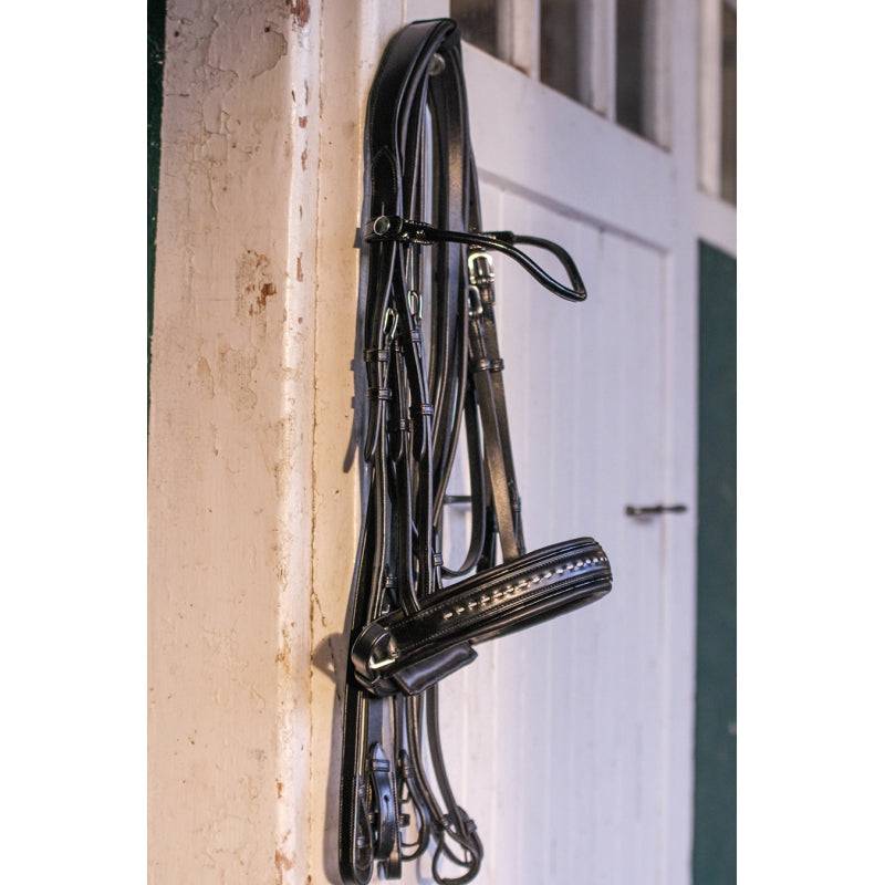Pénélope - Saddle Stitch Double Bridle - Black - Exceptional Equestrian 