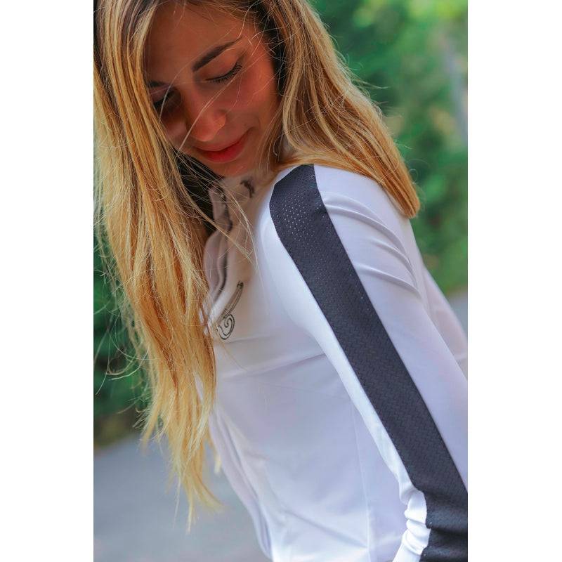 Pénélope - Showshirt competition shirt - White - Exceptional Equestrian