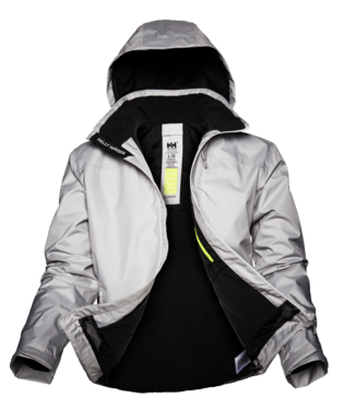 Helly Hansen Unisex Crew Hooded Midlayer Sailing Jacket - Grey Fog - Exceptional Equestrian