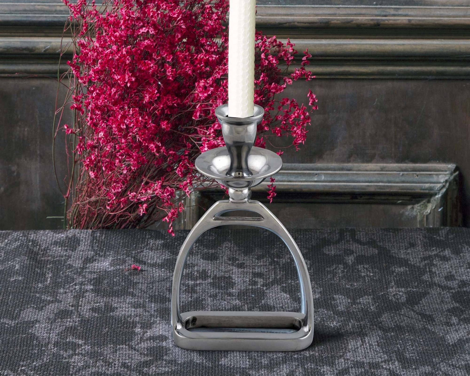 Arthur Court - Equestrian Stirrup Candlestick - Exceptional Equestrian