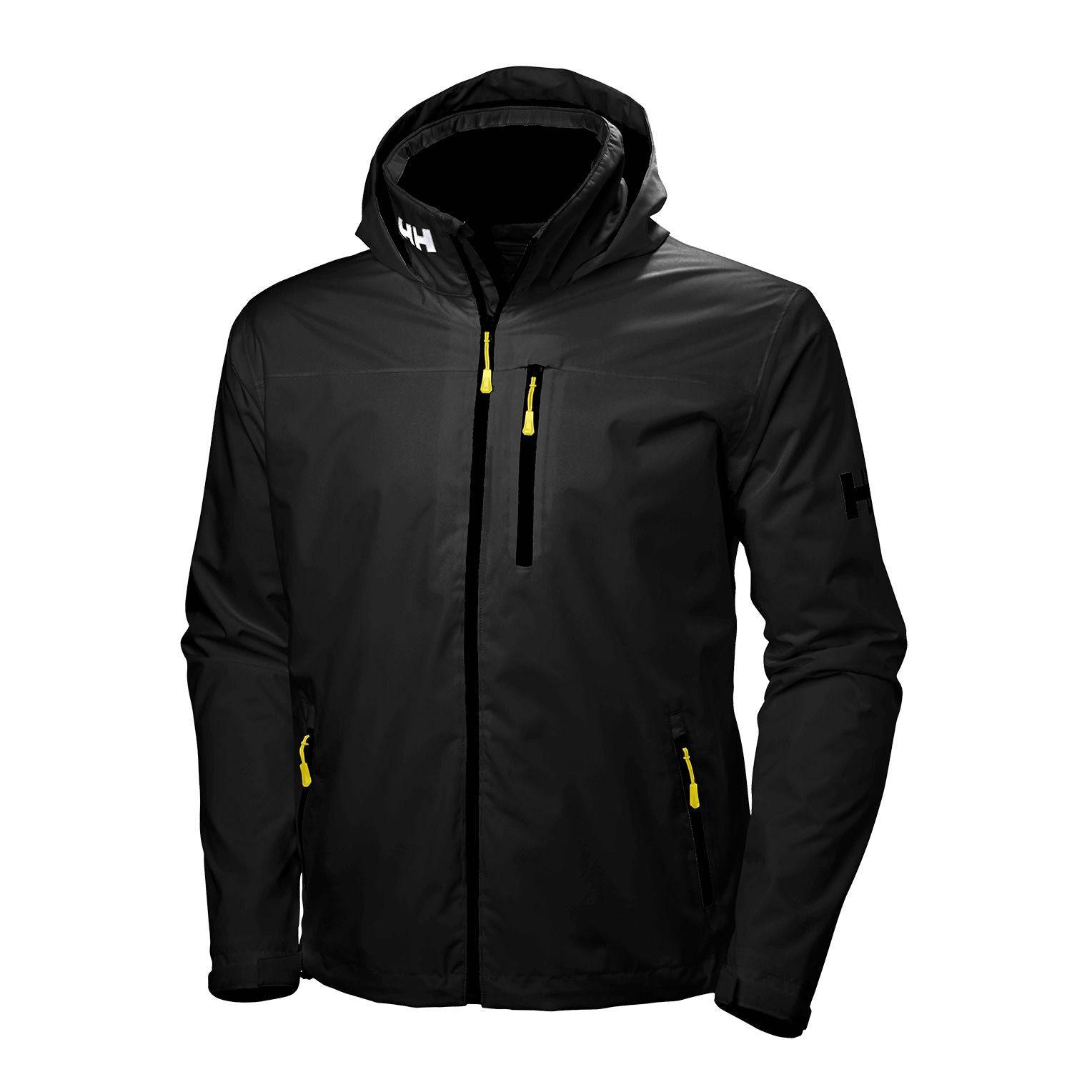 Helly Hansen Men's CREW HOODED JACKET in Black - Exceptional