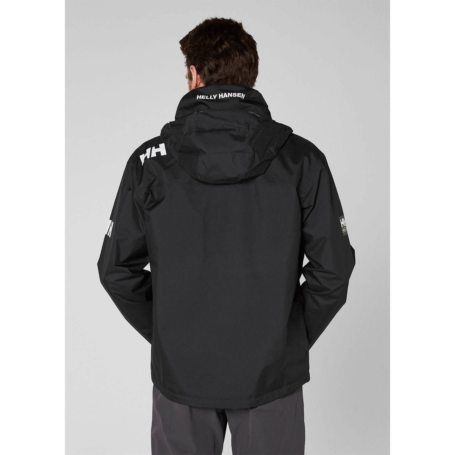 Helly Hansen Men's CREW HOODED JACKET in Black - Exceptional