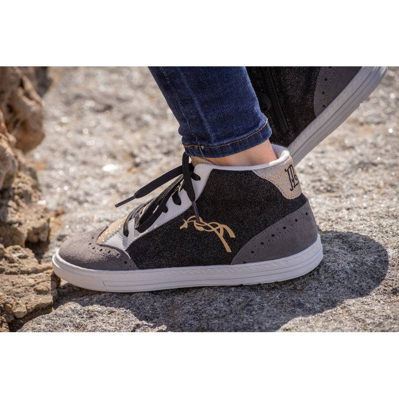 Pénélope - High Jupiter Sneakers - Black & Grey - Exceptional Equestrian