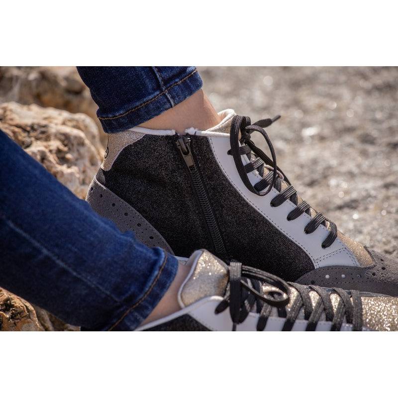 Pénélope - High Jupiter Sneakers - Black & Grey - Exceptional Equestrian