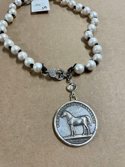 A Pony and Pearls 1900's Swedish Breeders Medal