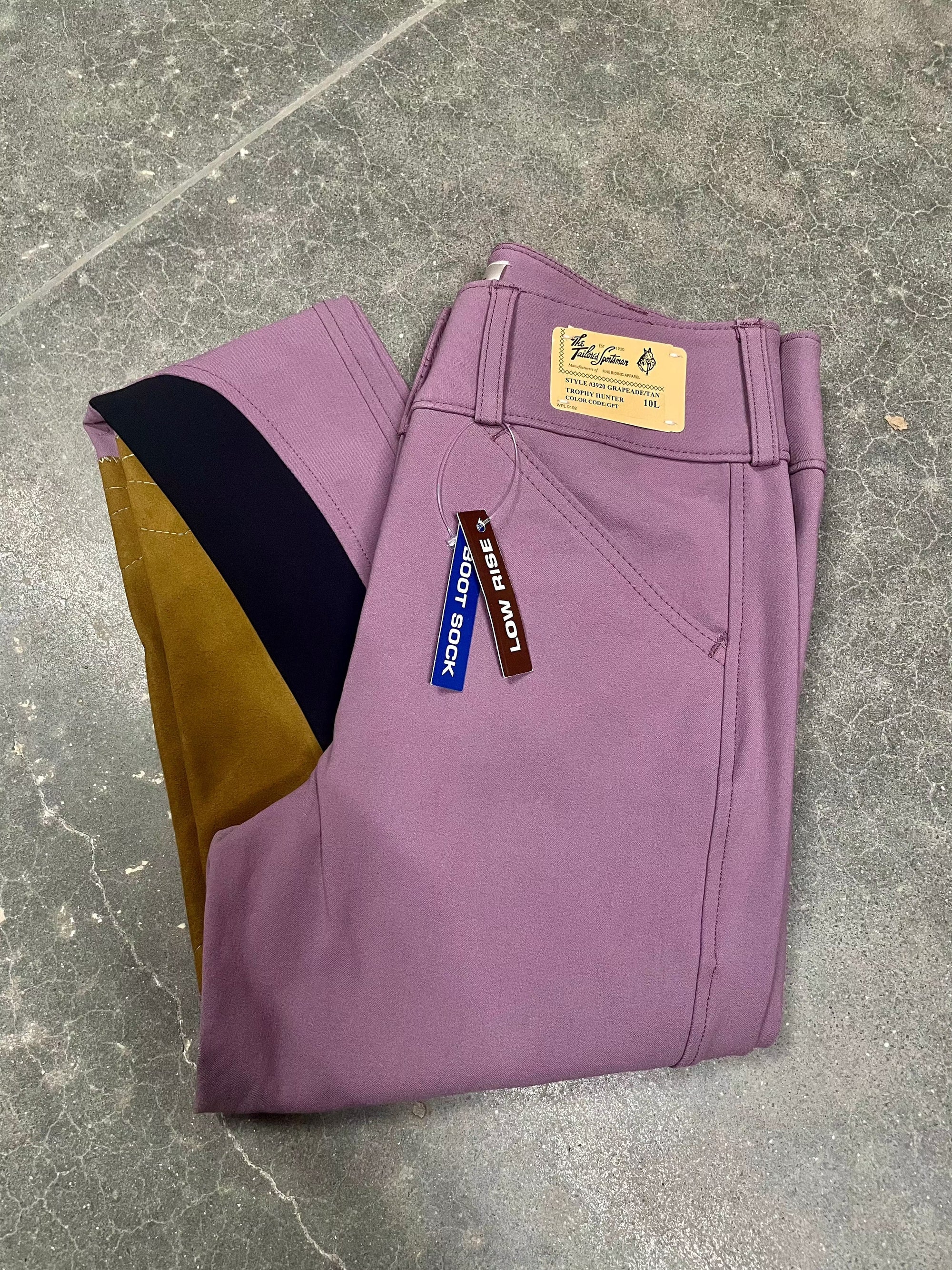 Tailored Sportsman 3920 Girls Bootsock FZ - Grapeade/Tan - Exceptional Equestrian