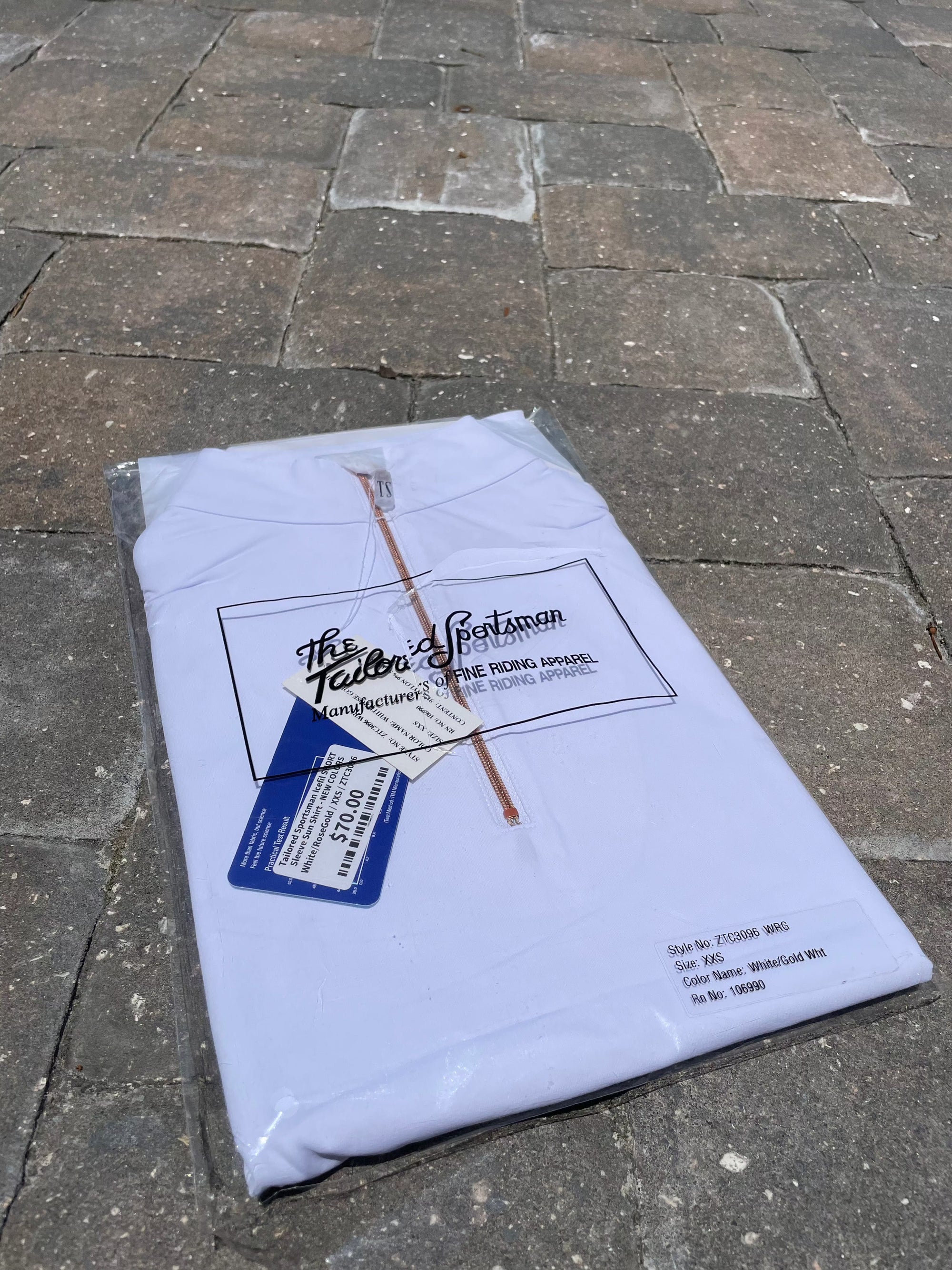 Tailored Sportsman IceFil SHORT Sleeve Sun Shirt - White - Exceptional Equestrian