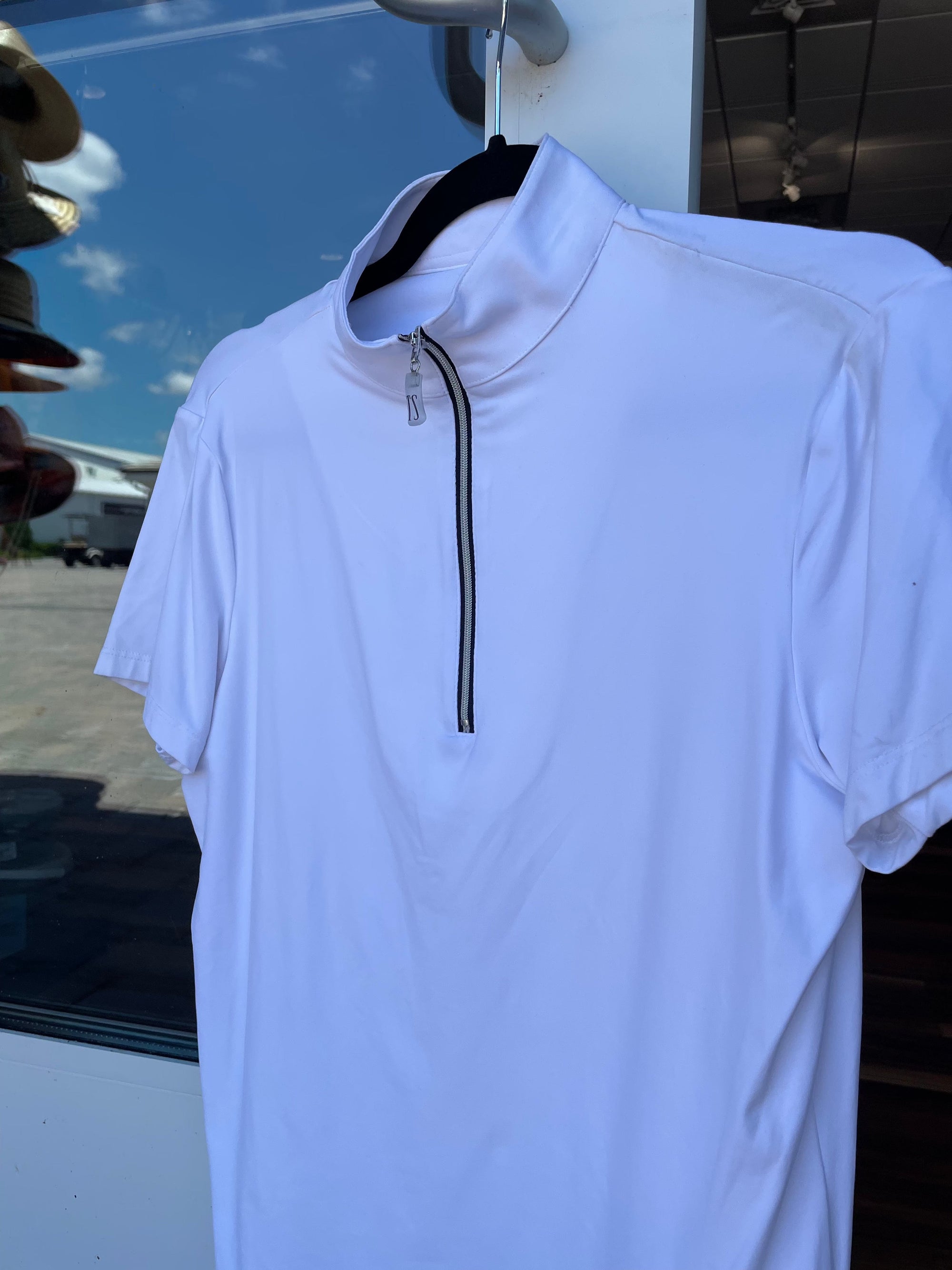 Tailored Sportsman IceFil SHORT Sleeve Sun Shirt - White - Exceptional Equestrian