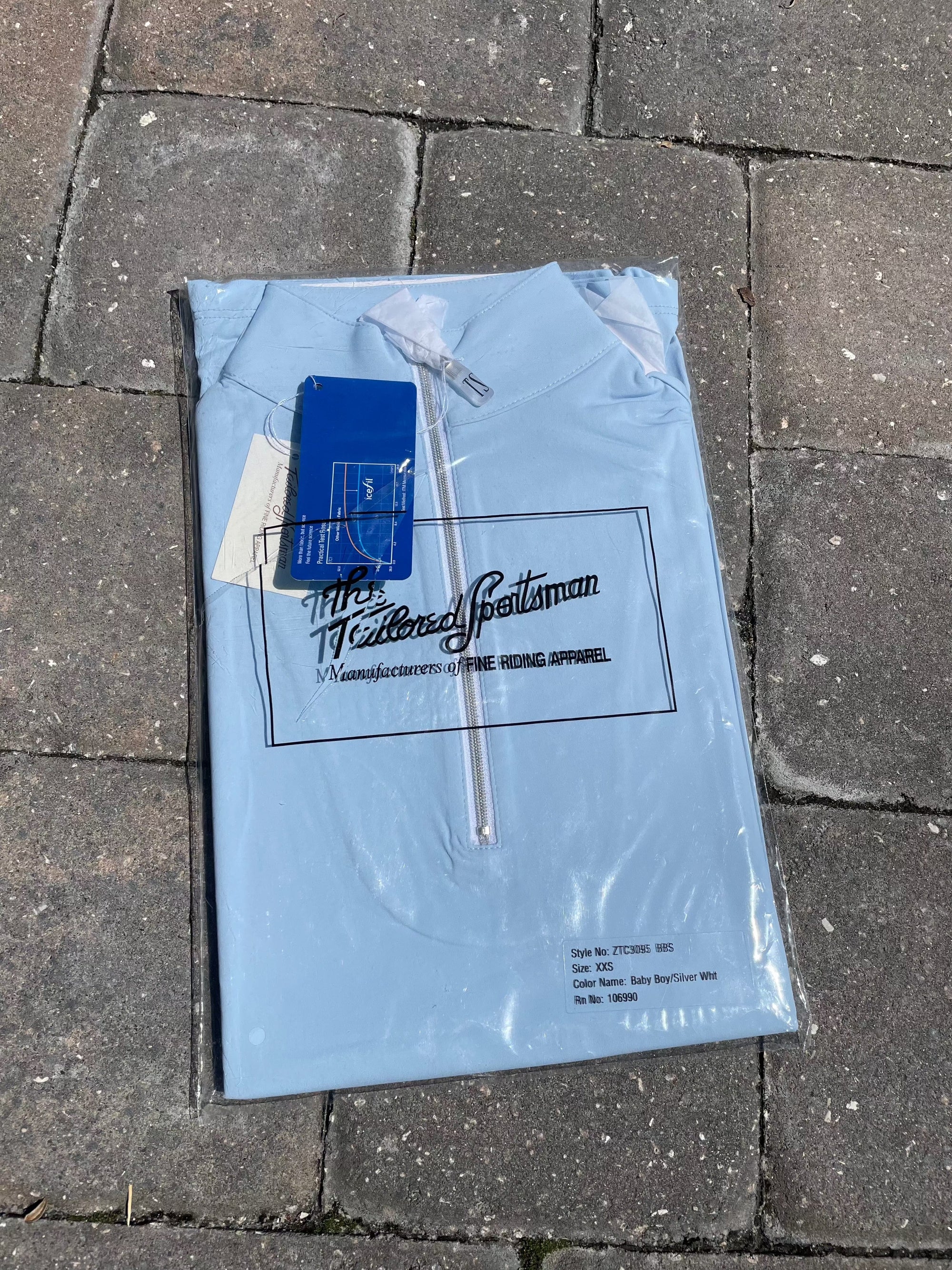 Tailored Sportsman Icefil Sunshirt SHORT Sleeve - Baby Boy Blue - Exceptional Equestrian