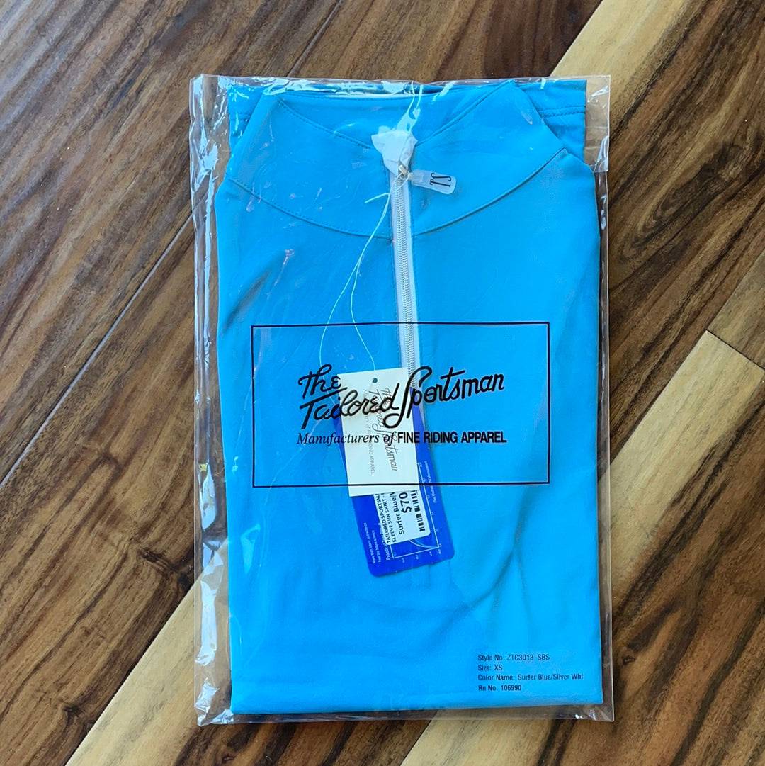 Tailored Sportsman Icefil Sunshirt SHORT Sleeve - Surfer Blue - Exceptional Equestrian