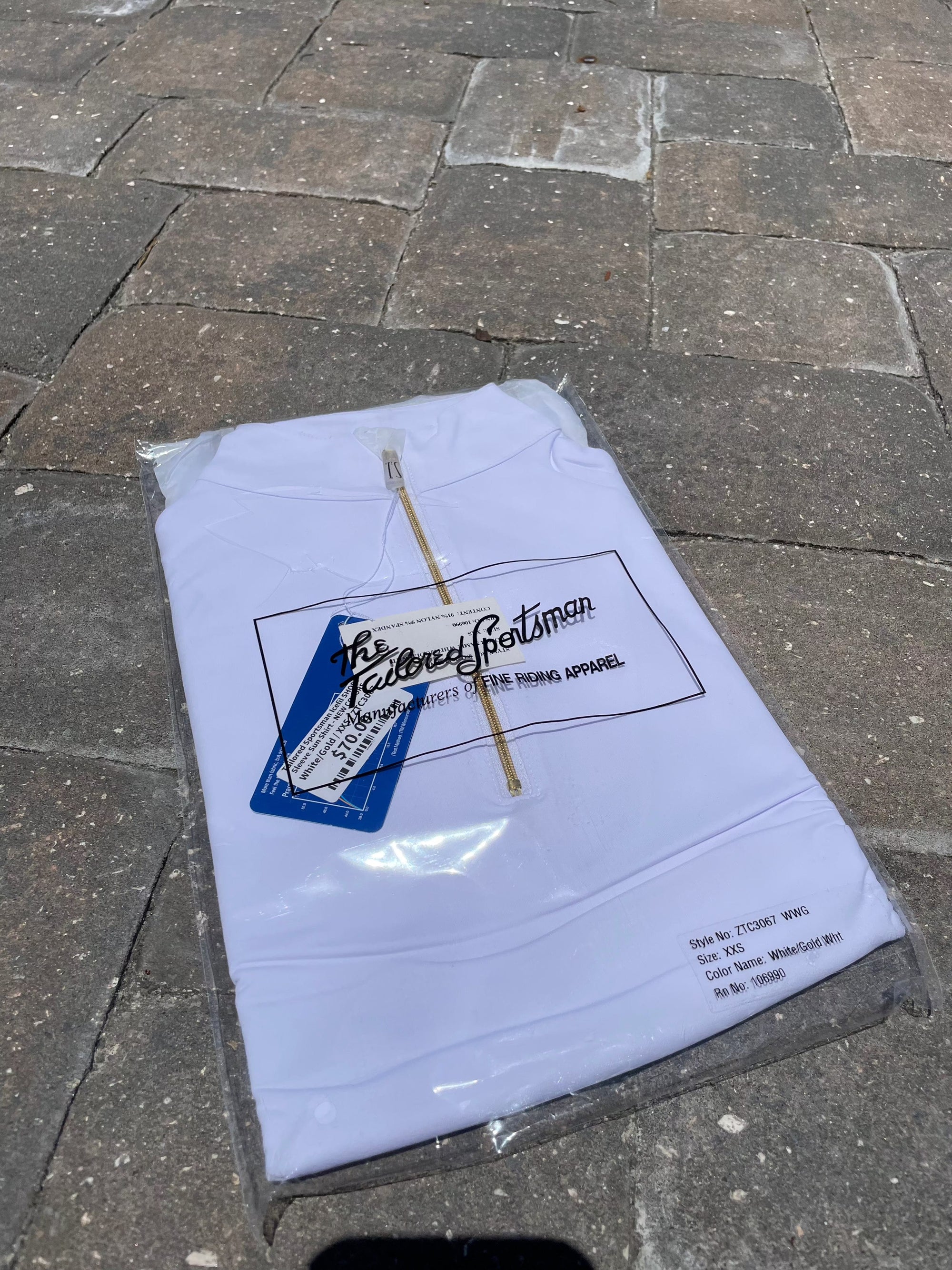 Tailored Sportsman IceFil SHORT Sleeve Sun Shirt - White - Exceptional Equestrian