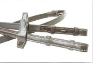 Signature by Antares Rubber Reins 5/8 w/ Leather Loops - Exceptional Equestrian