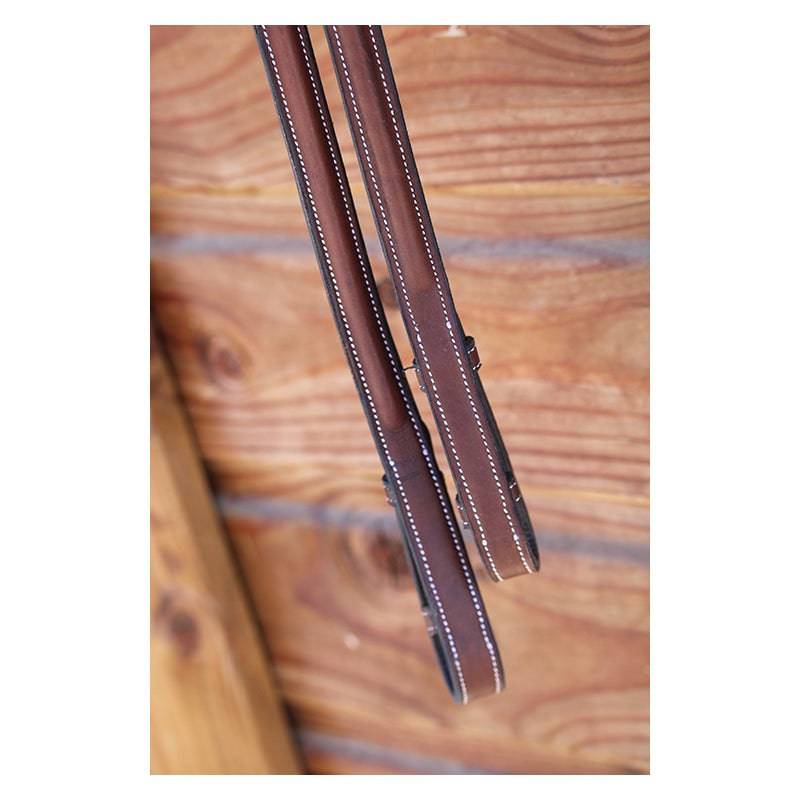 Pénélope - Luxe Rubber Reins - Havana - Exceptional Equestrian