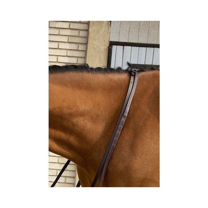Pénélope - Luxe Rubber Reins - Havana - Exceptional Equestrian 