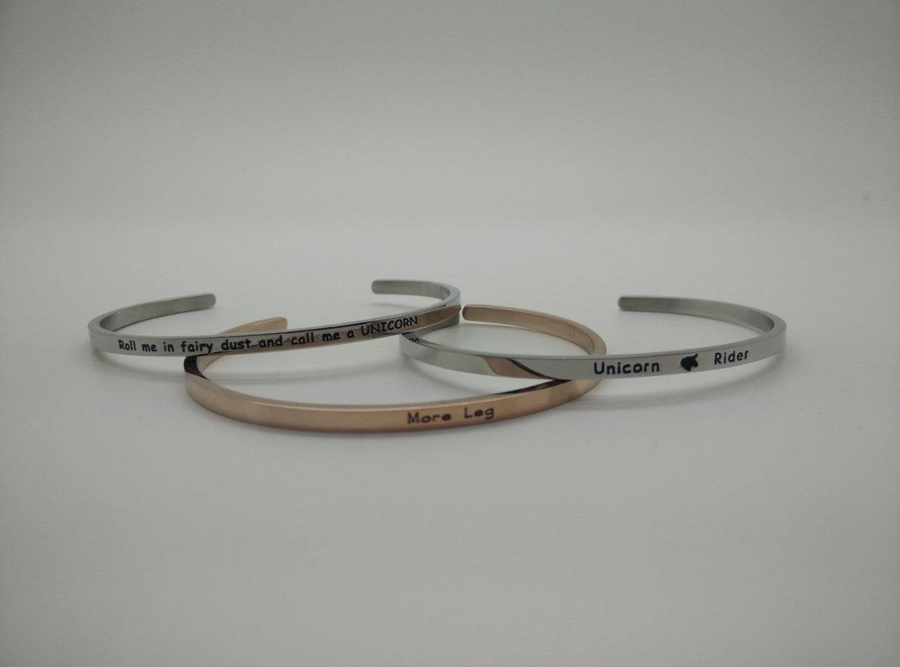 Swanky Saddle Equestrian Mantra Bangles - Exceptional Equestrian
