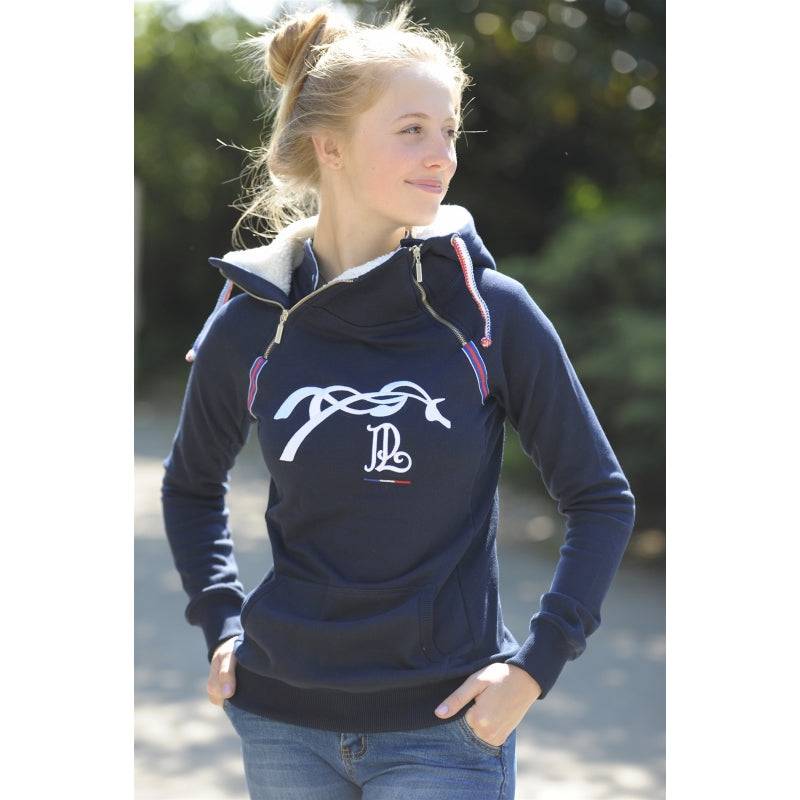 Pénélope - Double Zip Sweater - Navy - Exceptional Equestrian