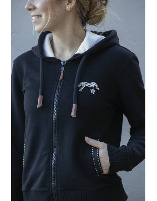 Penelope Emy Black Hoodie - Exceptional Equestrian